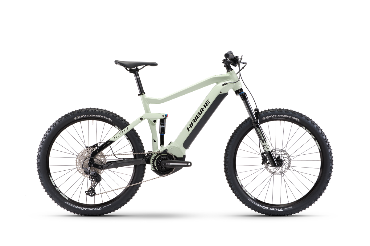 Haibike MY2022 AllTrail 4 27.5" electric mountain bike product image on transparent background